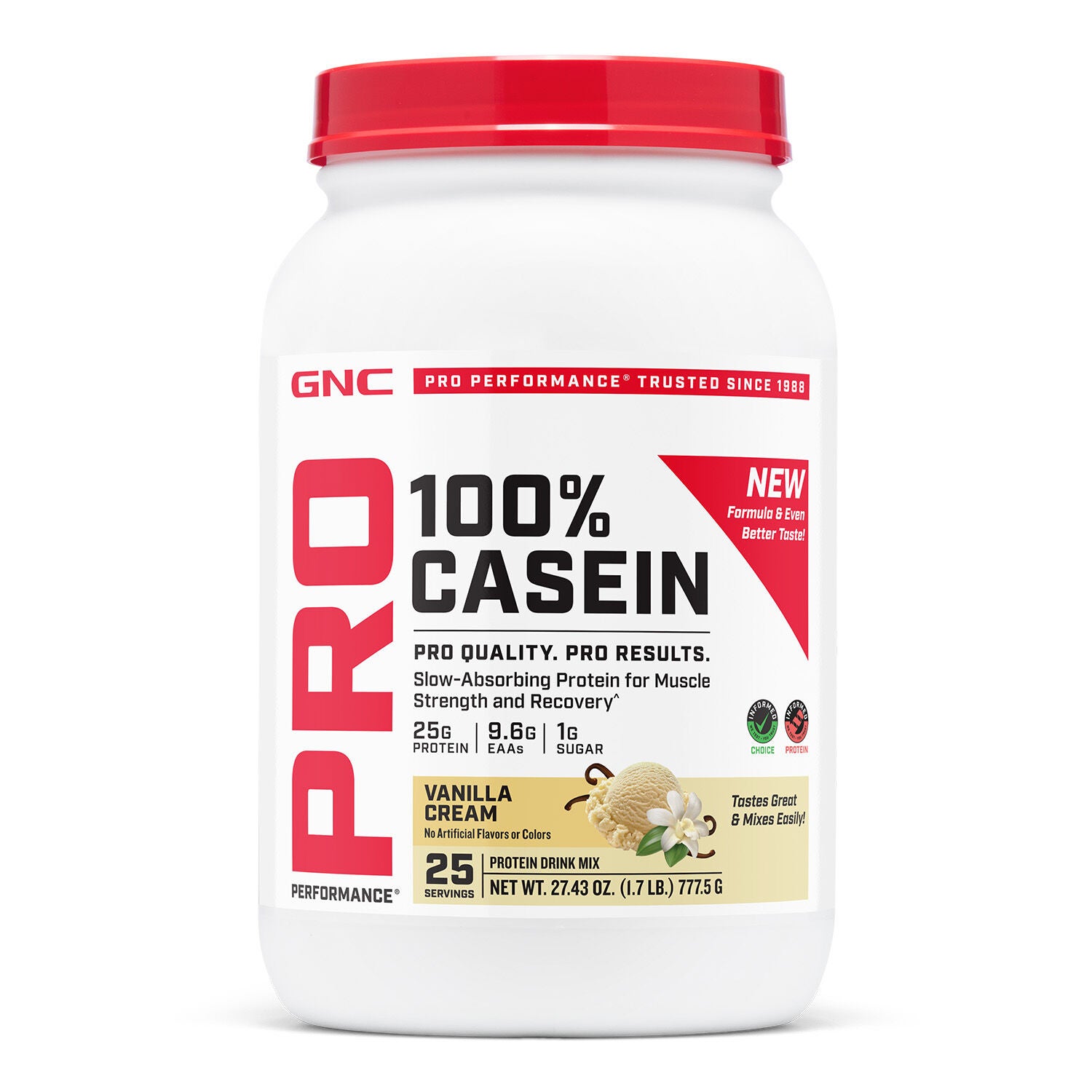 100% Casein - Vanilla Cream (25 Servings) Vanilla Cream | GNC
